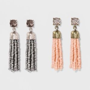 Sugarfix by BaubleBar Beaded Tassel Earring Set